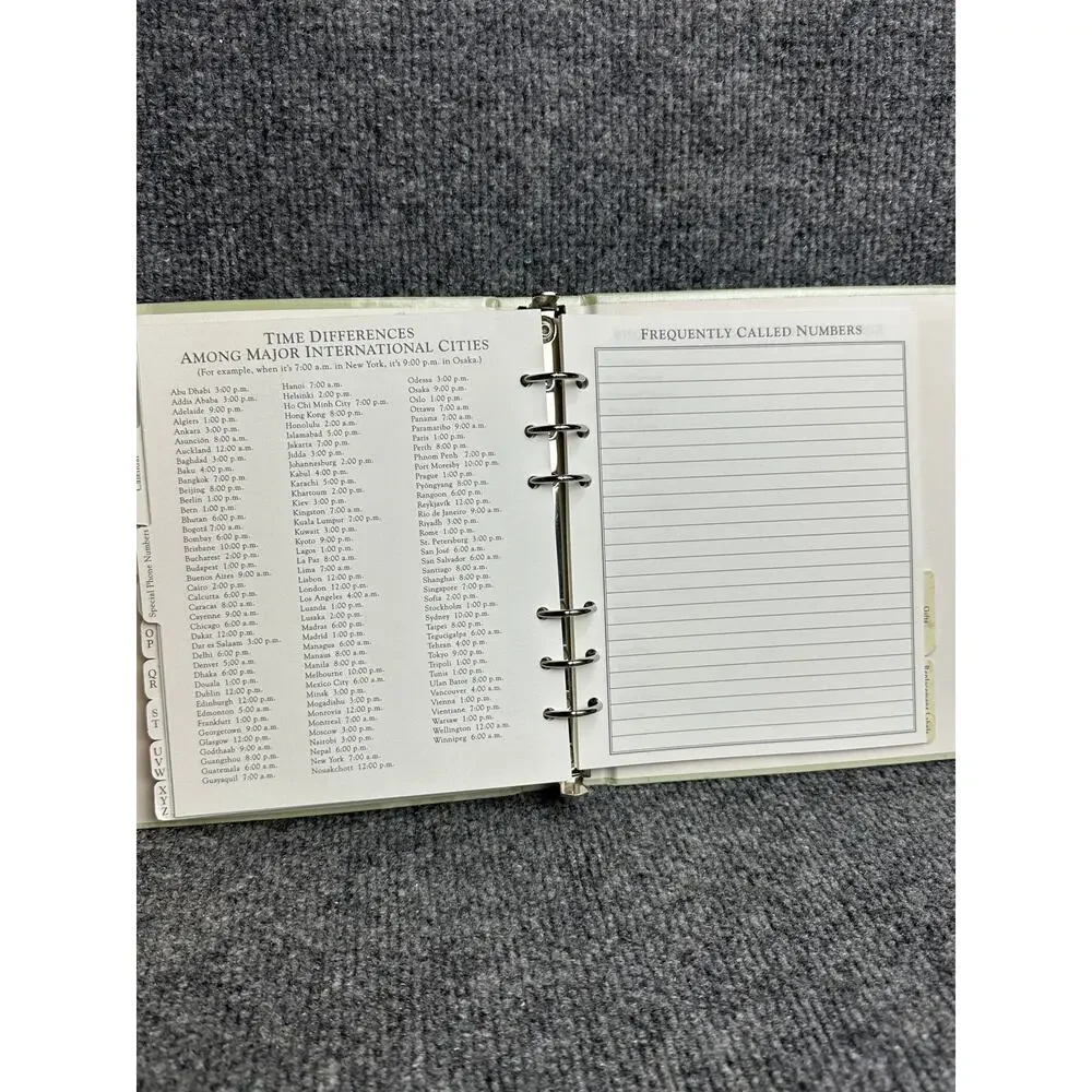 Vintage Hallmark address book lilac botanical NEW 6 ring refillable planner